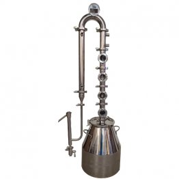 8 Gallon 2" Complete Flute Distiller with Copper Bubble Plates- 4 Sections