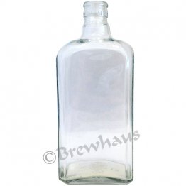 750ml Square Gin Bottle, Clear, 12/cs