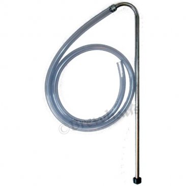 Stainless Steel Siphon w/Clear PVC Tubing