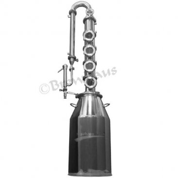 4" Complete Flute Moonshine Still with Copper Bubble Plates, 4 section