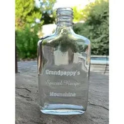 250ml Flask Liquor Bottles, Clear, 24/cs - Image 4