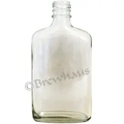250ml Flask Liquor Bottles, Clear, 24/cs