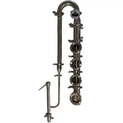 3" Flute Distiller Column with Copper Bubble Plates- 4 Sections