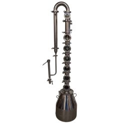 8 Gallon 3" Complete Flute Distiller with Copper Bubble Plates- 6 Sections