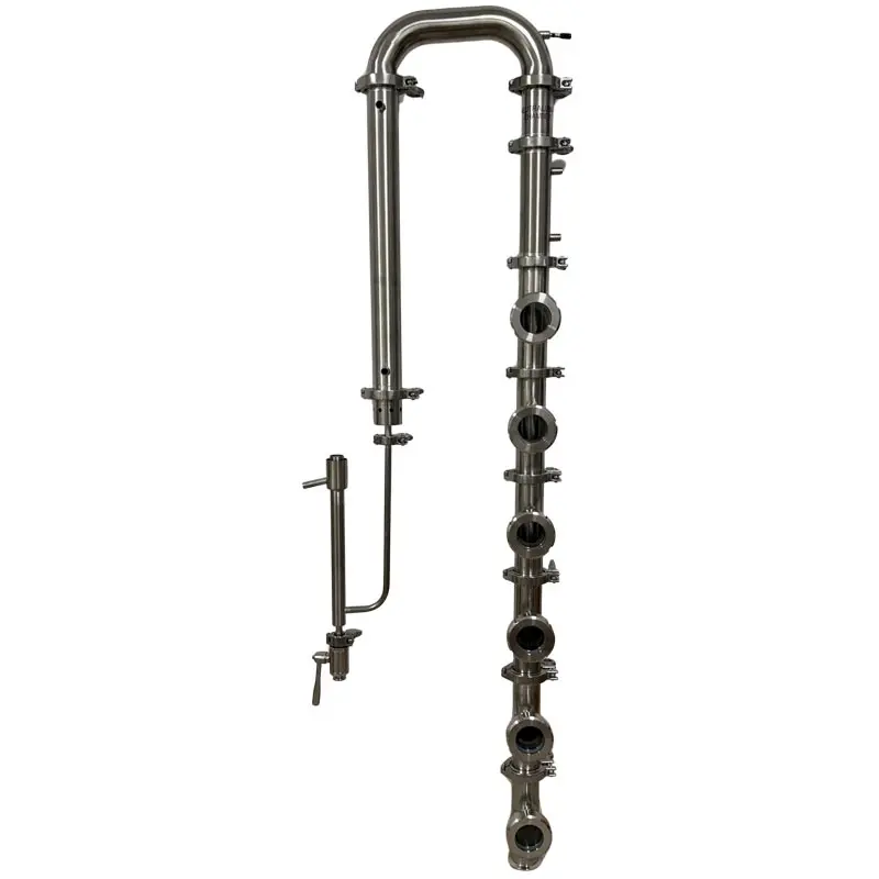 2" Flute Column with Stainless Steel Bubble Plates and Neutralizing Chamber, 6 section. (US Made)