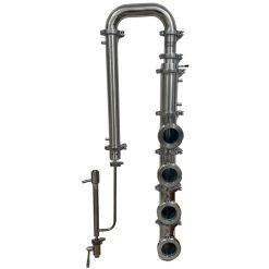 3" Flute Column with Stainless Steel Bubble Plates and Neutralizing Chamber, 4 section. (US Made)
