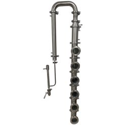 3" Flute Column with Stainless Steel Bubble Plates and Neutralizing Chamber, 6 section. (US Made)