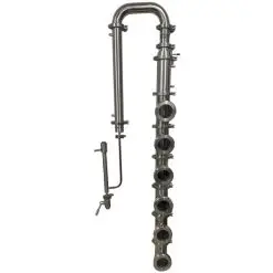 3" Flute Column with Stainless Steel Bubble Plates and Neutralizing Chamber, 6 section. (US Made)