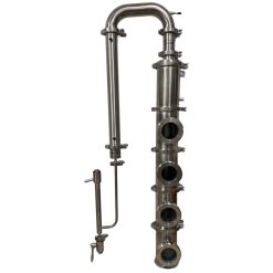 4" Flute Column with Stainless Steel Bubble Plates and Neutralizing Chamber, 4 section. (US Made)
