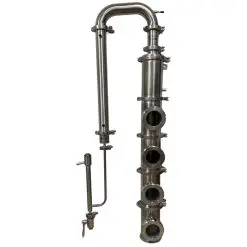 4" Flute Column with Stainless Steel Bubble Plates and Neutralizing Chamber, 4 section. (US Made)