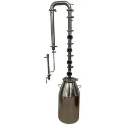 2" Complete Flute System with Stainless Steel Bubble Plates with 15 Gallon Kettle, 4 section (US Made)