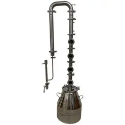 2" Complete Flute System with Stainless Steel Bubble Plates with 8 Gallon Kettle, 4 section (US Made)