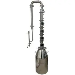 3" Complete Flute System with Stainless Steel Bubble Plates with 15 Gallon Kettle, 4 section (US Made)