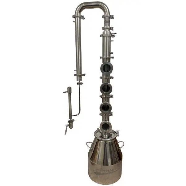 3" Complete Flute System with Stainless Steel Bubble Plates with 8 Gallon Kettle, 4 section (US Made)