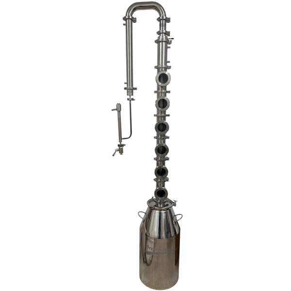 3" Complete Flute System with Stainless Steel Bubble Plates with 15 Gallon Kettle, 6 section (US Made)