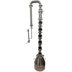 3" Complete Flute System with Stainless Steel Bubble Plates with 8 Gallon Kettle, 6 section (US Made)
