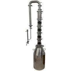 4" Complete Flute System with Stainless Steel Bubble Plates with 15 Gallon Kettle, 4 section (US Made)