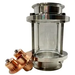 3" Sight Glass Add-On Section with Copper Bubble Plate