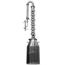 15 Gallon 4" Complete Flute Moonshine Still with Copper Bubble Plates, 6 section