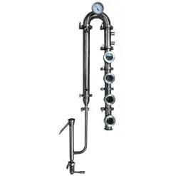 2" Flute Distiller Column with Copper Bubble Plates- 4 Sections
