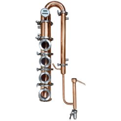 4" Copper Flute Column with Copper Bubble Plates- 4 Section
