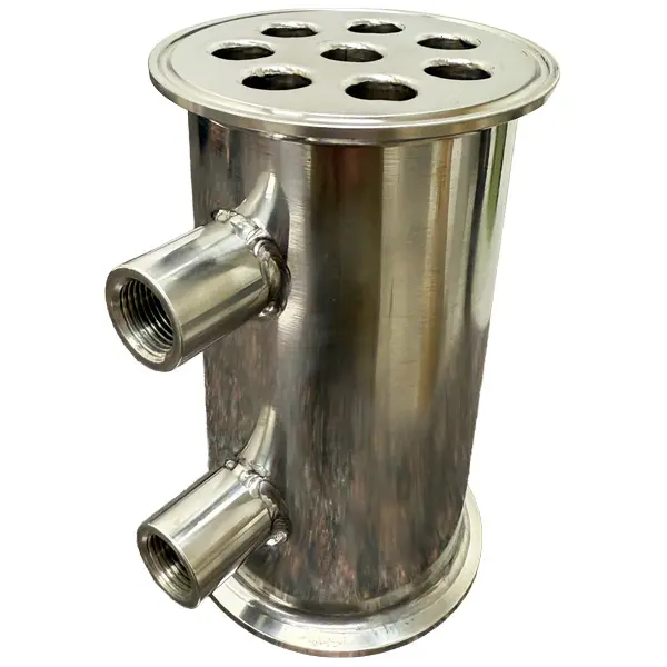 3" Flute Distiller Column with Copper Bubble Plates- 4 Sections - Image 3