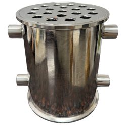 6" Flute Distiller Column with Copper Bubble Plates- 4 Sections - Image 3