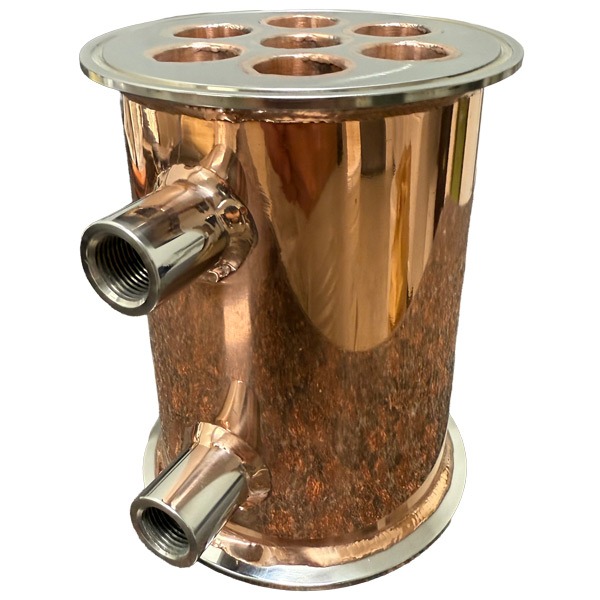 4" Copper Flute Column with Copper Bubble Plates- 4 Section - Image 3