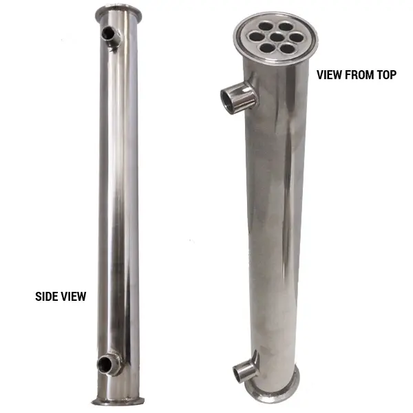 3" Flute Distiller Column with Copper Bubble Plates- 4 Sections - Image 4