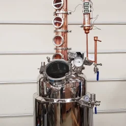 Jacketed Flute Still - 53 gallon - 6 inch Copper Column
