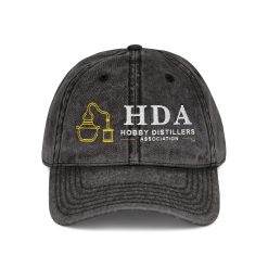 HDA Hobby Distillers Association Vintage Embroidered Cap