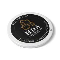 HDA 'Free the Still' Ceramic Coaster — Hobby Distillers Association Logo - Image 3
