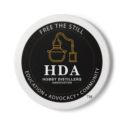 HDA 'Free the Still' Ceramic Coaster — Hobby Distillers Association Logo